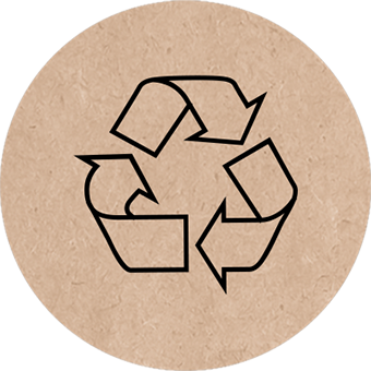 Abbildung eines Badges mit einem Recycling-Symbol